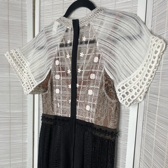 Byron Lars Ruth Column Dress White Black Size 2P New with Tags - Picture 5 of 8